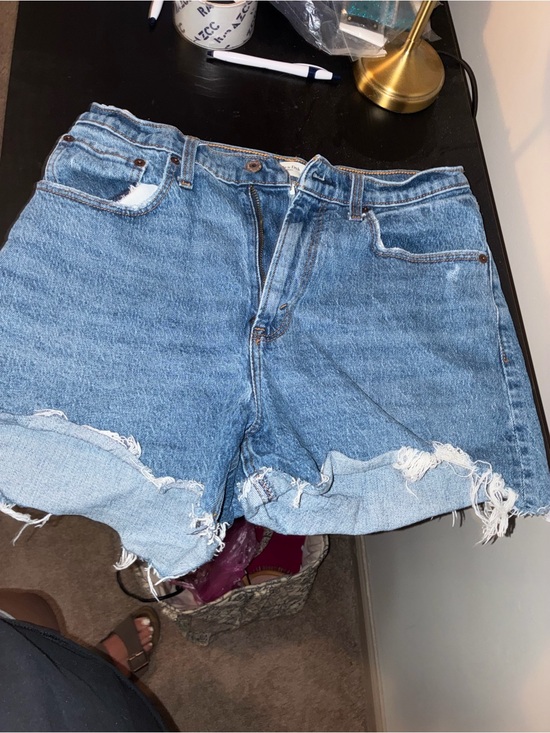 Abercrombie & Fitch Pants - Abercrombie & Fitch Distressed Light Blue Denim Shorts